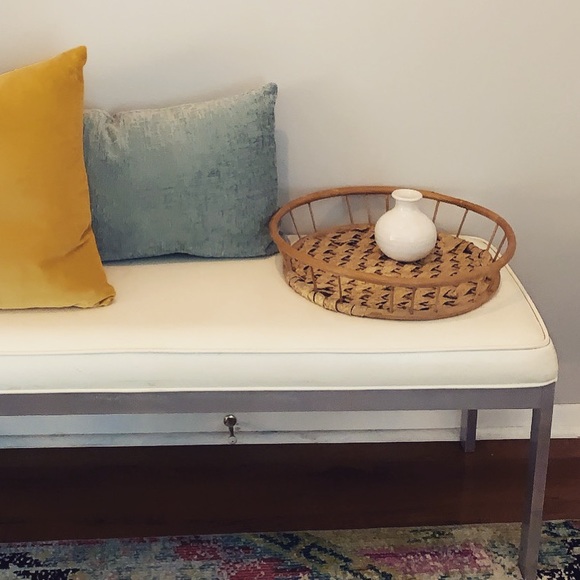 Vintage Wicker and bamboo Tray